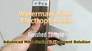 Acabado por electroforesis sin marcas de agua en perfiles de aluminio