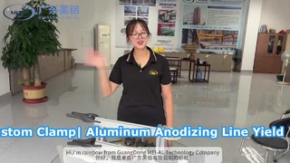 Abrazadera personalizada para línea de producción de anodizado de aluminio