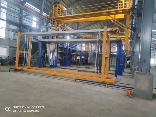 Buen precio Línea de producción de anodizado semiautomático de 3000T / mes 6500mm Max longitud del perfil En línea