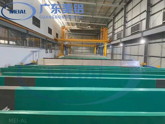 Buen precio Línea de producción automática de anodización de aluminio de 1500T/mes Equipo de tratamiento de superficie En línea