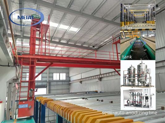 Buen precio Línea anodizante para 9000T / año Capacidad 6500MM Aluminio en el tratamiento de la superficie del perfil solar en línea