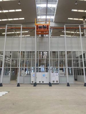 Línea de capa industrial automatizada del polvo perfil de aluminio de la vertical