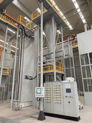 Línea de capa industrial automatizada del polvo perfil de aluminio de la vertical