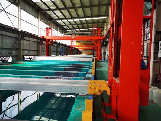 Buen precio cadena de producción de anodización del poder 3000T/Month modo horizontal del proceso U en línea