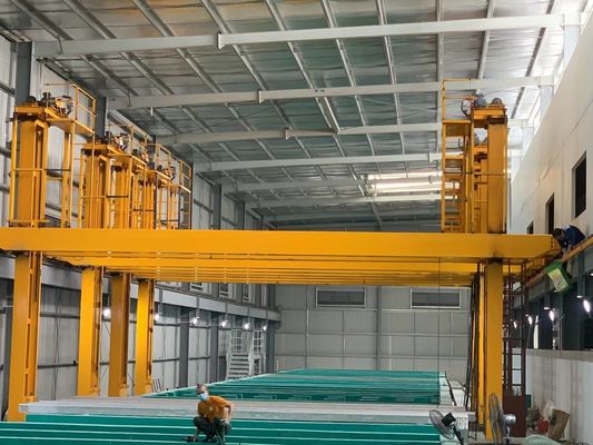 Duración máxima del perfil de aluminio de 6500 mm en la línea de producción de anodización