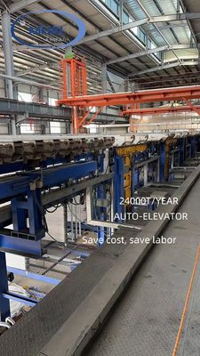 Buen precio Línea de anodizado 24000T / año Capacidad de 7.2 metros Profile de aluminio Tratamiento de superficie Línea de anodizado en línea