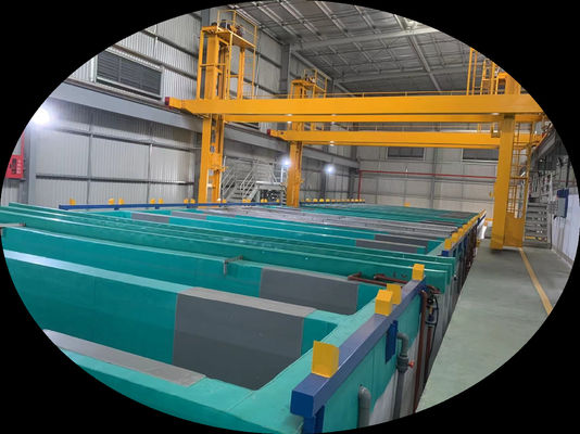 Buen precio Línea de anodizado 1000T/mes Capacidad de grano amarillo Simi-automático 30*80*10 Fábrica en línea