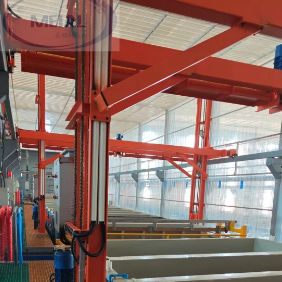 Línea de producción de anodizado de gas natural de 500T con una longitud máxima de 8500MM y un área de cobertura de 350m²/T