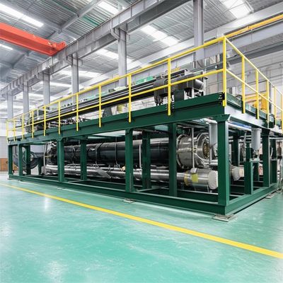 Línea de producción de anodizado de gas natural de 500T con una longitud máxima de 8500MM y un área de cobertura de 350m²/T
