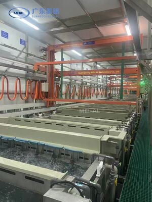Buen precio Equipo de anodización de aluminio totalmente automatizado de alta capacidad de 500 toneladas/mes con longitud máxima del perfil de 6500 mm En línea