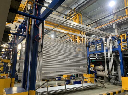 Buen precio Línea de anodizado horizontal automática para aleación de aluminio 6061-6063 con capacidad de 750 T/M en modo U horizontal en línea