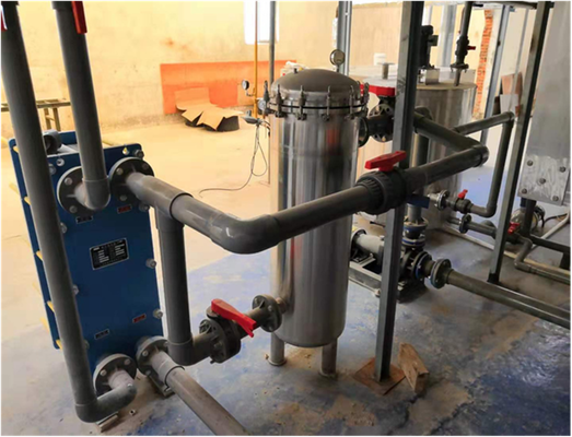 Buen precio Unidad de filtración de acero inoxidable industrial SS316L con caudal de 60 m3/h y precisión de filtración de 5-10 μm para líneas de anodización En línea